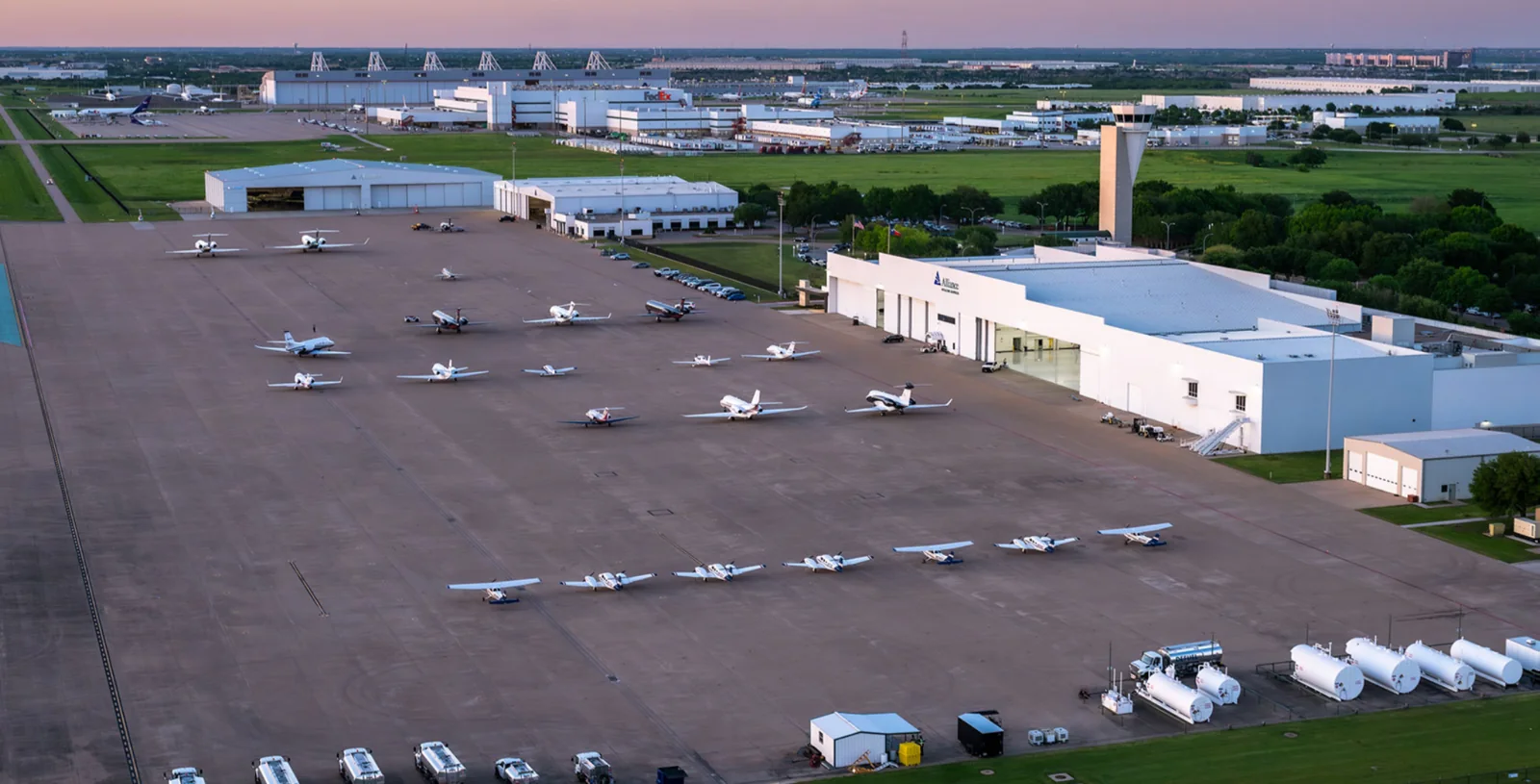 Perot Field Fort Worth Alliance Airport (KAFW) Perot Field Fort Worth Alliance Airport KAFW with parallel runways and corporate aviation facilities
