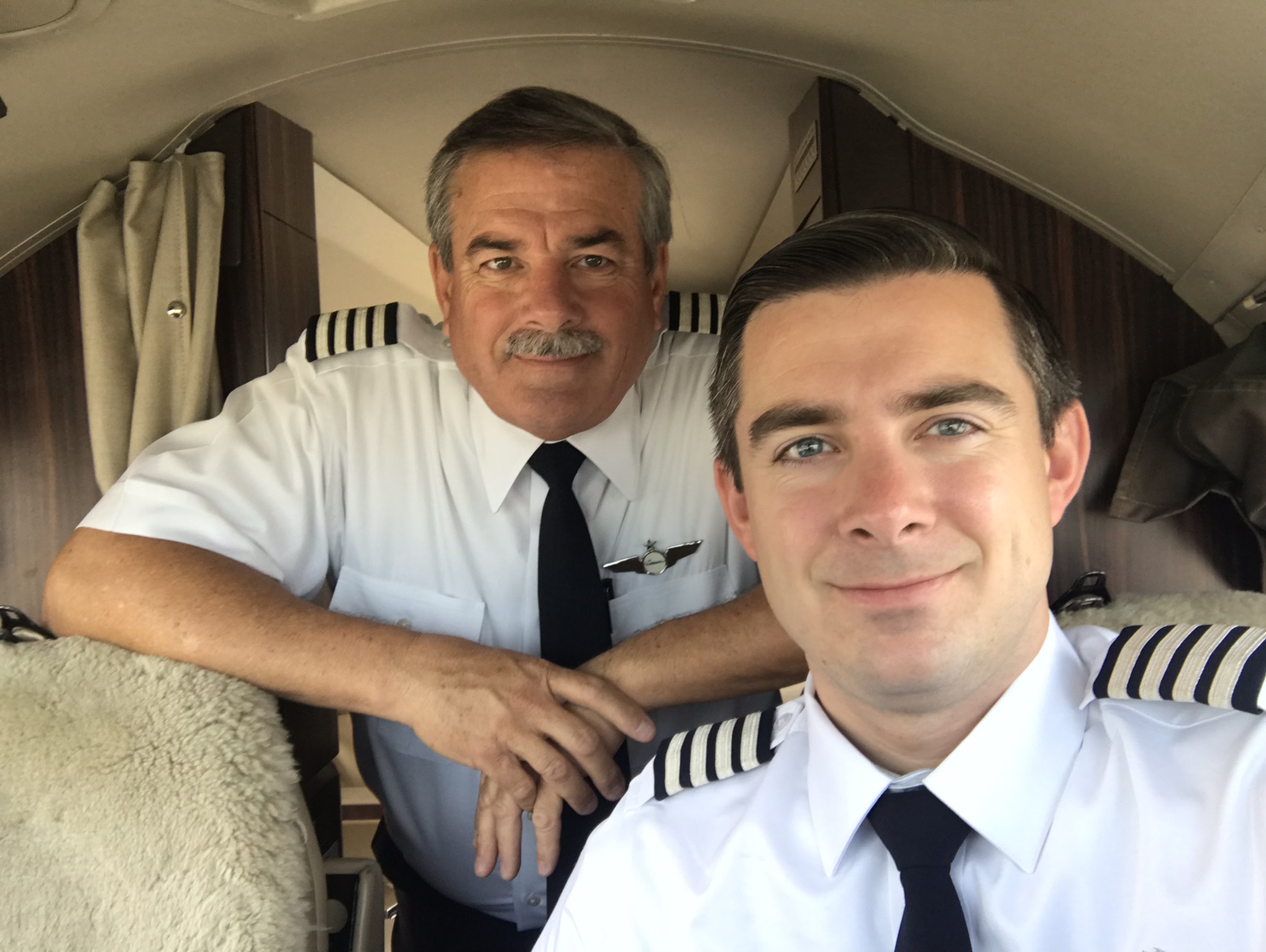 Professional Flight Crew in cockpit