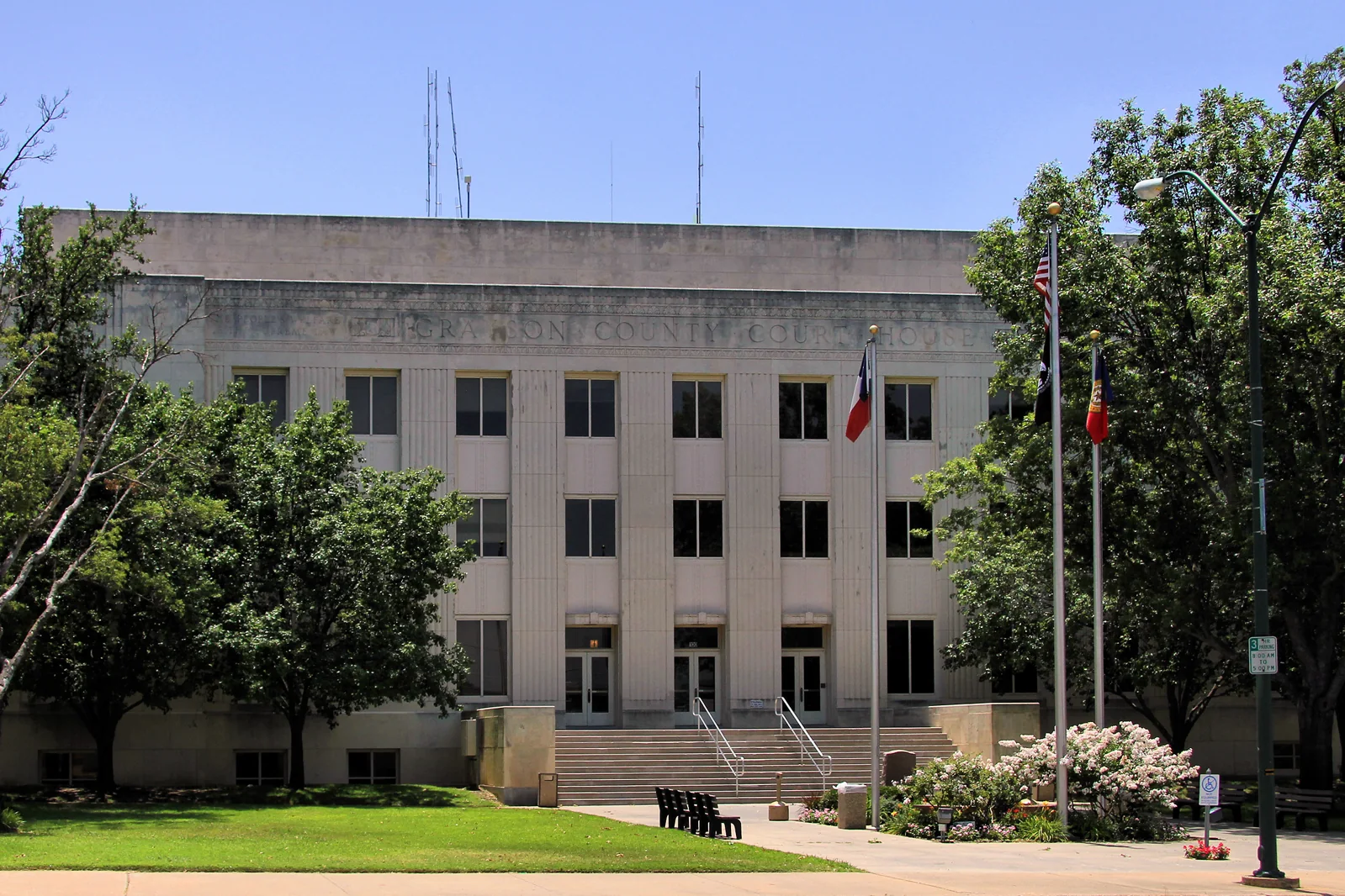 Grayson County Courthouse in downtown Sherman Texas near North Texas Regional Airport KGYI